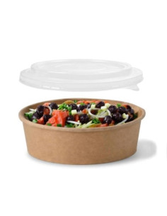 PACK ENSALADERA DE PAPEL KRAFT 500 cc + TAPA (300 Uds.) 2