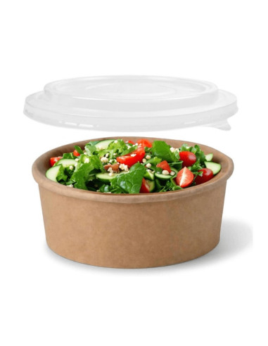✅ Pack Ensaladera de Papel Kraft 1.100 cc + TAPA - Envío Gratuito 24h.