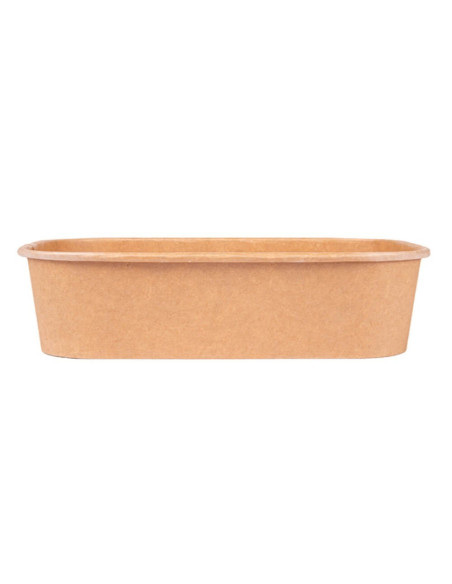 ▶️ Pack Envase Rectangular Papel Kraft 500 cc - Envío 24h.