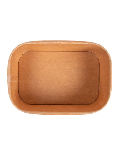 ▶️ Pack Envase Rectangular Papel Kraft 750 cc - Envío 24h.