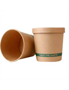 ✅ Tarrina de Papel para Sopas y Caldos 250 cc - Envío Gratuito 24h.
