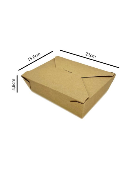 ✅ Caja Americana de Papel Kraft 1.500 cc - Envío 24 h.