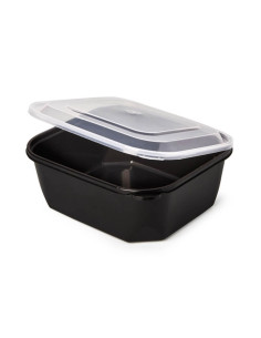 ▷ Envase de Plástico Negro 1.000 cc para Microondas - Envío 24 h.