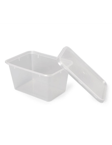 ▷ Envase Rectangular Económico 1.000 cc PP con Tapa - Envío 24h.