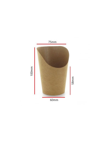 ▷ Envase de papel para Bubble Waflles / Patatas Fritas / Burritos.