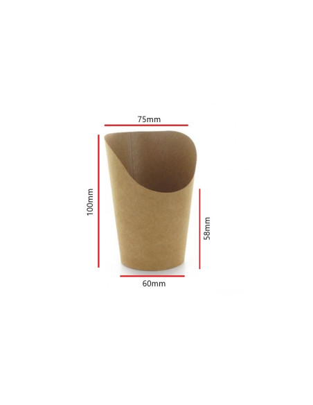 ▷ Envase de papel para Bubble Waflles / Patatas Fritas / Burritos.