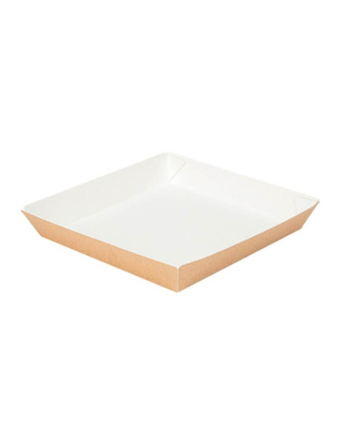 ▷ Bandeja de papel cuadrada 23x23x2,9 cm - Envío 24h.