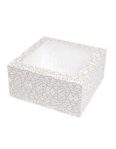 ▷ Caixa para Bolo com Janela 24x24x12cm– Envio Gratuito 24h.