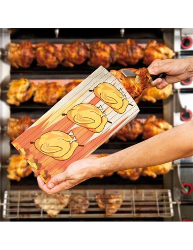 ▷ Bolsa Para Medio Pollo Asado 13+7,5X28 cm  - Envío 24h.