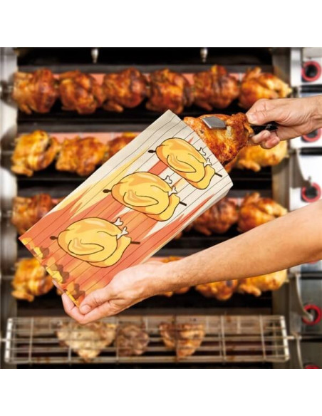 ▷ Bolsa Para Medio Pollo Asado 13+7,5X28 cm  - Envío 24h.