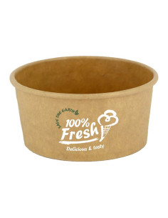 ▷ Tarrina Helado Marrón 8 OZ 240 ml. - Envío 24h.