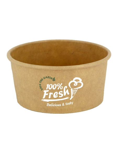 ▷ Pote de Sorvete Marrom 8 OZ 240 ml. - Entrega em 24h.