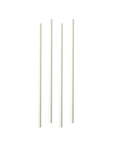 ▷ Canudo de Papel Biodegradável Branco 210X12 mm - Envio 24h