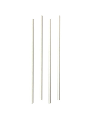 ▷ Cañita de Papel Biodegradable Blanca 210X12 mm - Envío 24h