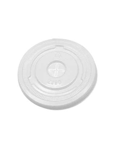 ▷  Tapa PET Plana con Cruz Ø 95mm 8/12/16/20 Oz. - Envío 24 h.