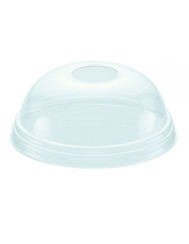 ▷  Tapa PET Cúpula con Agujero Ø 95mm 8/12/16/20 Oz - Envío 24 h.