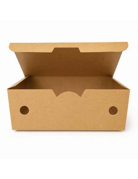 ▶️Caja para fritos grande Kraft 900 cc 142x102x61mm (450 Uds.)