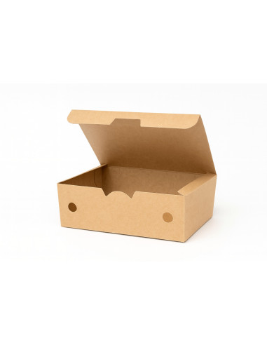 ▶️Caja para fritos grande Kraft 900 cc 142x102x61mm (450 Uds.)