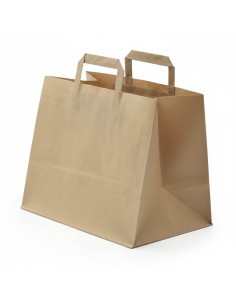 ▷ Bolsa de Papel Kraft con Asas 32X21X26 cm - Envío 24h.