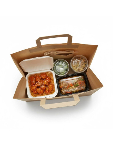 ▷ Bolsa de Papel Kraft con Asas 28X17X29 cm. - Envío 24h.