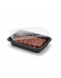 ▷ Bandeja para Medio Costillar Negra Desechable - Envío 24h. 2