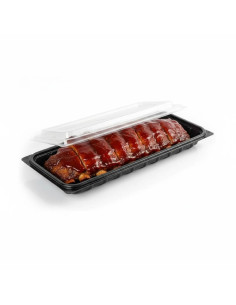 ▷ Bandeja para Costillar Negra Desechable - Envío 24h.