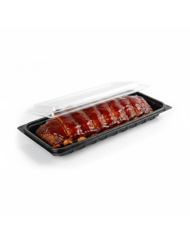▷ Bandeja para Costillar Negra Desechable - Envío 24h.