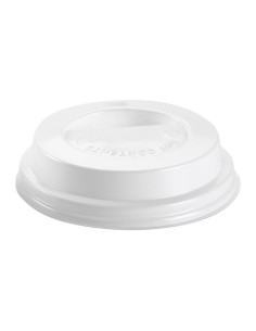 ▶️ Tapa Blanca con Cierre para Vasos 4 OZ  Ø 62 mm.
