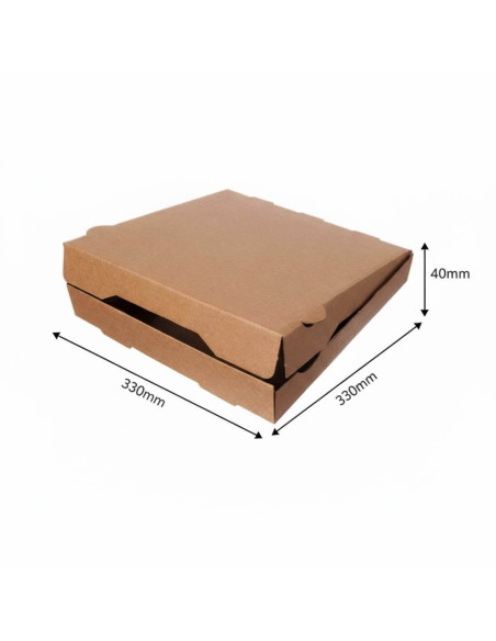 ? Cajas para Pizza Kraft 33x33x4 cm. | Envases para Pizzerías.