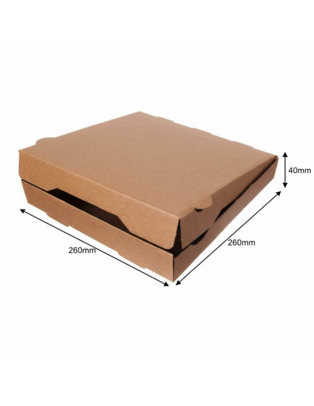 ? Cajas para Pizza Kraft 26x26x4 cm. | Envases para Pizzerías.