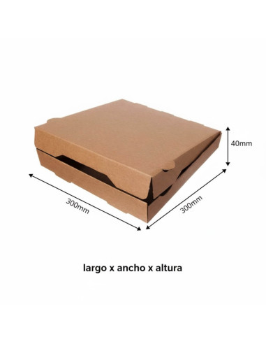 ? Cajas para Pizza Kraft 30x30x4 cm. | Envases para Pizzerías.
