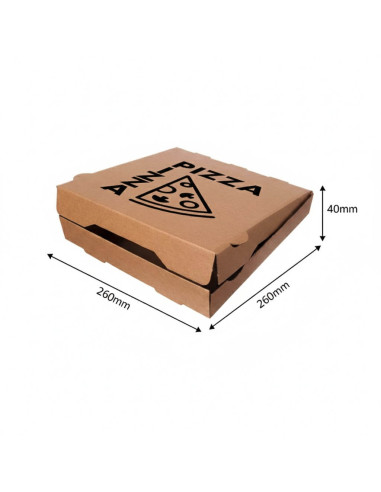 ? Cajas para Pizza con Diseño 26x26x4 cm. | Envases para Pizzerías.