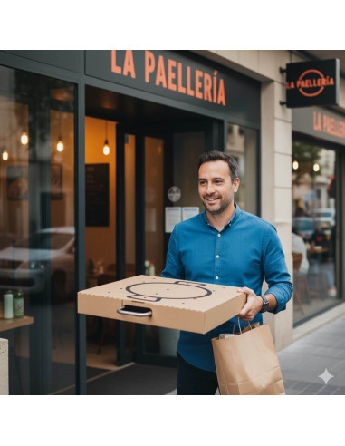 ✅ Caixas para Transportar Paellas Marrom 50x50 cm - Envio Gratuito 24h.