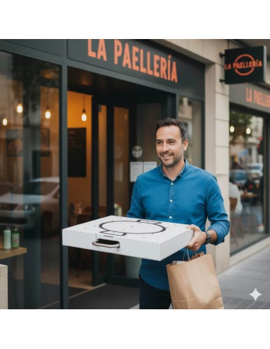 ✅ Cajas para Transportar Paellas 50x50 cm - Envío Gratuito 24h.