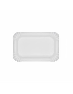 ?️Bandeja de Cartón Blanca 12×19 cm| Bandejas desechables