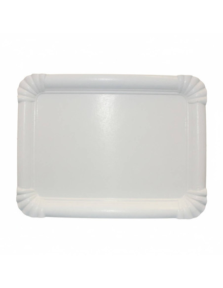 ?️Bandeja de Cartón Blanca 22x28 cm | Bandejas desechables