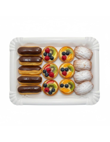 ?️Bandeja de Cartón Blanca 22x28 cm | Bandejas desechables