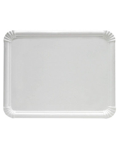 ?️Bandeja de Cartón Blanca 25x34 cm| Bandejas desechables