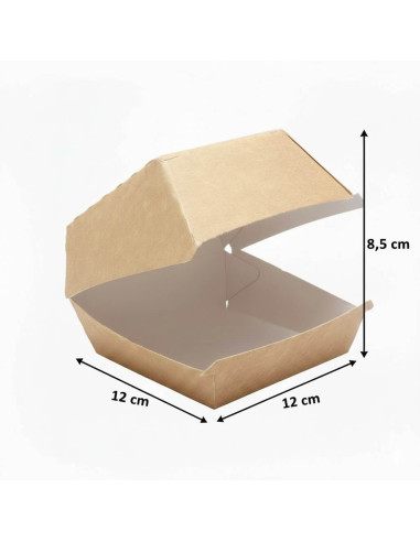 ? Caixa para Hambúrguer em Cartão 12x12x8,5 cm | Embalagens para Burgers