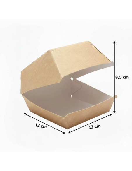 ? Caja Hamburguesa Cartón 12x12x8,5 cm | Envases para Burgers