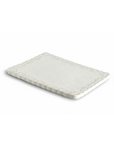 ? Blonda blanca calada 20x30 cm – Presentación y decoración|