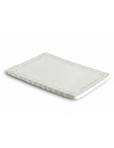 ? Blonda blanca calada 25x37 cm – Presentación y decoración|