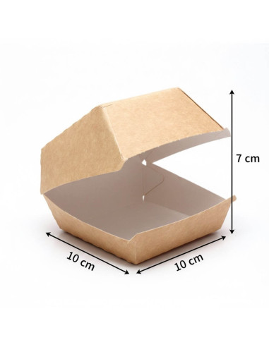 ? Caja Hamburguesa Cartón 10x10x7 cm | Envases para Burgers