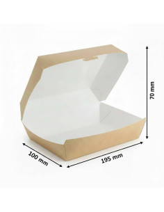 ? Caja Hamburguesa Cartón 12x12x8,5 cm | Envases para Burgers 2