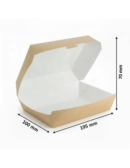 ? Caja Hamburguesa Cartón 12x12x8,5 cm | Envases para Burgers