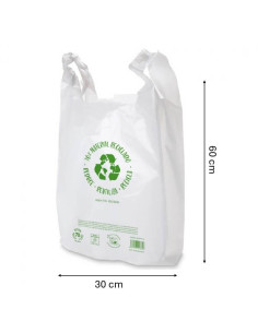 ▷ Bolsa de Plástico con Asas 50x60 cm Reciclada. Económicas - Envío 24h. 2