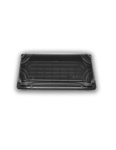 ? Bandeja Sushi Negra con tapa 160X91X20 mm. Envío 24h | ?