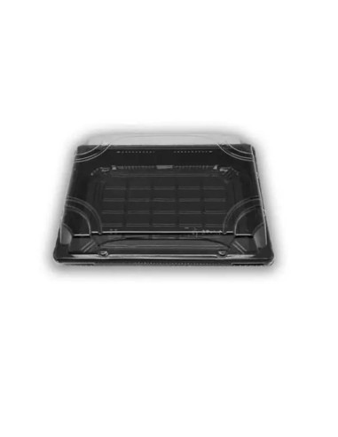 ? Bandeja Sushi Negra con tapa 165X115X20 mm. Envío 24h | ?