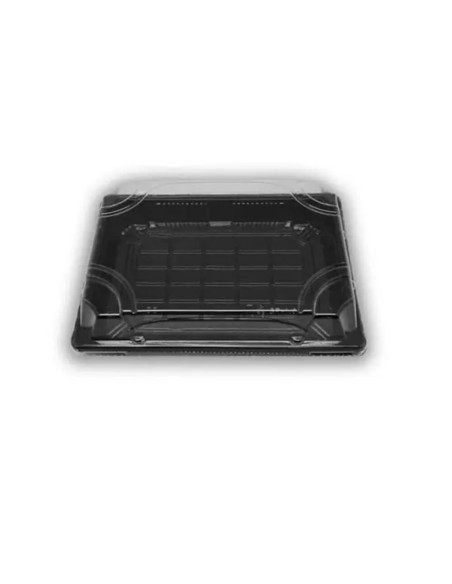 ? Bandeja Sushi Negra con tapa 165X115X20 mm. Envío 24h | ?