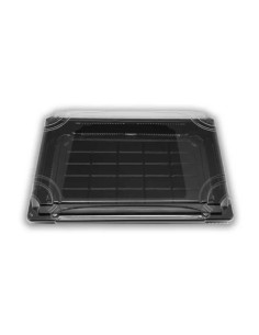 ? Bandeja Sushi Negra con tapa 220X135X20 mm. Envío 24h | ?